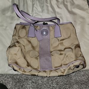 Lavender Coach handbag